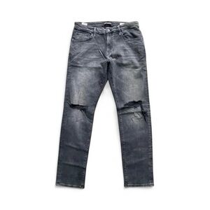 Mavi Jake Jeans Mens 36 x 34 Black Wash Slim Leg Distressed Jeans